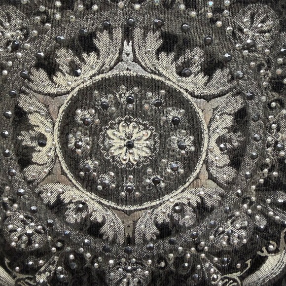 Vintage Blue Canyon Clothing Women's Black Tank Top Embellished Graphic XL Y2K - Picture 2 of 9